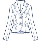 総裏フリルテーラードジャケット型紙(パターン)