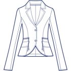 ワイヤー入りストレッチテーラードジャケット型紙(パターン)