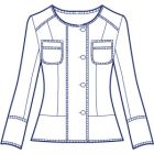 ストレッチノーカラージャケット型紙(パターン)