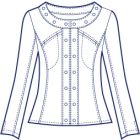 ノーカラージャケット型紙(パターン)