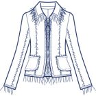 総裏フリンジジャケット型紙(パターン)