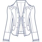 ストレッチフリルジャケット型紙(パターン)