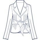 オーガンジーパイピングのレースジャケット型紙(パターン)