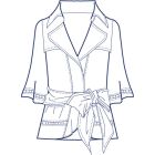 リネンで作るトレンチジャケット型紙(パターン)