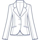 レーストリミング総裏テーラードジャケット型紙(パターン)