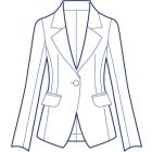 ストレッチ総裏テーラードジャケット型紙(パターン)