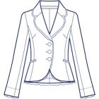 ブレードトリミング総裏テーラードジャケット型紙(パターン)