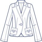 肩タブ付き総裏テーラードジャケット型紙(パターン)