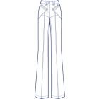 クリーズライン切替ストレッチパンツ型紙(パターン)