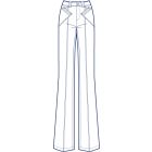 総裏クリーズライン切替ストレッチパンツ型紙(パターン)