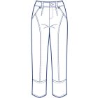 総裏ストレッチクロップドパンツ型紙(パターン)【ダウンロード版】