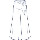 総裏ストレッチガウチョパンツ型紙(パターン)