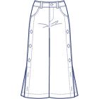 ストレッチ脇明きショート丈パンツ型紙(パターン)