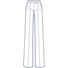 ピンタックストレッチバギーパンツ型紙(パターン)