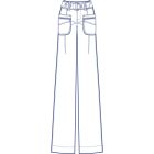 半裏ストレッチワイドバギーパンツ型紙(パターン)