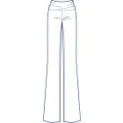 ギャザーヨーク付きストレッチストレートパンツ型紙(パターン)