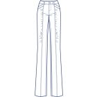 クリーズラインギャザー総裏ストレッチパンツ型紙(パターン)
