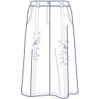 前コードシャーリングセミフレアースカート型紙(パターン)【ダウンロード版】