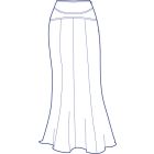 8枚接ぎヨーク切替総裏マーメイドスカート型紙(パターン)