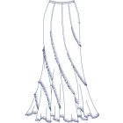 8枚接ぎフリンジエスカルゴストレッチスカート型紙(パターン)【ダウンロード版】