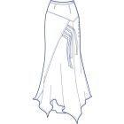 アシンメトリー総裏フレアースカート型紙(パターン)【ダウンロード版】