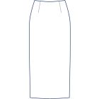 ベンツ明き総裏ストレッチタイトスカート型紙(パターン)