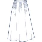 総裏タックフレアースカート型紙(パターン)【ダウンロード版】