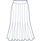 12枚接ぎ脇切替+マチ付き総裏フレアースカート型紙(パターン)【ダウンロード版】