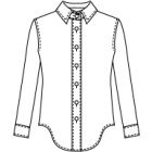 台衿付きシャツブラウス型紙と作り方【ダウンロード版】
