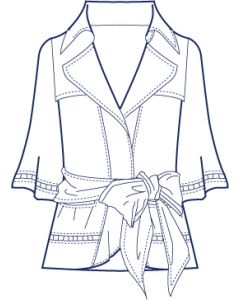 リネンで作るトレンチジャケット型紙（パターン）【ダウンロード版】