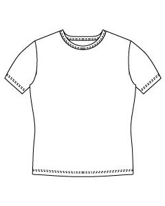 メンズサイズ・半袖UネックTシャツの型紙【ダウンロード版】