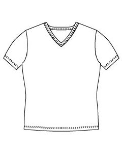 メンズサイズ・半袖VネックTシャツの型紙【ダウンロード版】