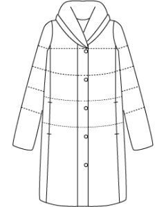 中綿入りぷっくり衿のコート型紙と作り方