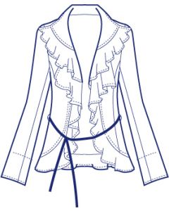ラッフルシャツジャケット型紙（パターン）【ダウンロード版】
