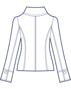 大きめ衿の総裏ショートコート型紙（パターン）