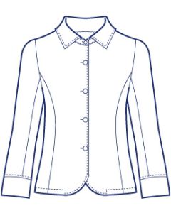 七分袖シャツジャケット型紙（パターン）
