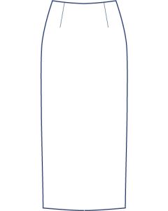 ベンツ明き総裏ストレッチタイトスカート型紙（パターン）