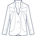 7分袖切替ジャケット型紙（パターン）